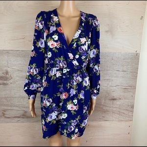 Lulu’s Blue Pink Green Floral Dress